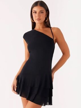 PepperMayo NEW Black Moonrise Asymmetric Mini Dress 10